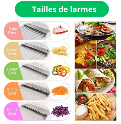 MultiChef Slicer 5 en 1 – L'ustensile indispensable pour une cuisine rapide et créative